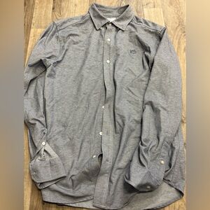Southern Tide Shirt Size Mens Medium Trim-Fit Blue Long Sleeve Oxford Stretch